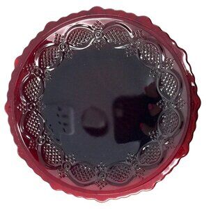 Vintage Avon 1876 Cape Cod Ruby Red Glass Bread and Butter Plate ( 5.5")